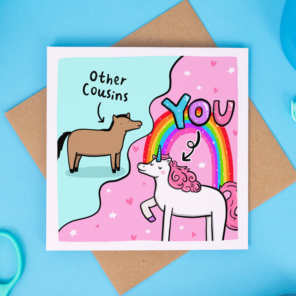 Cousin Unicorn Birthday Card