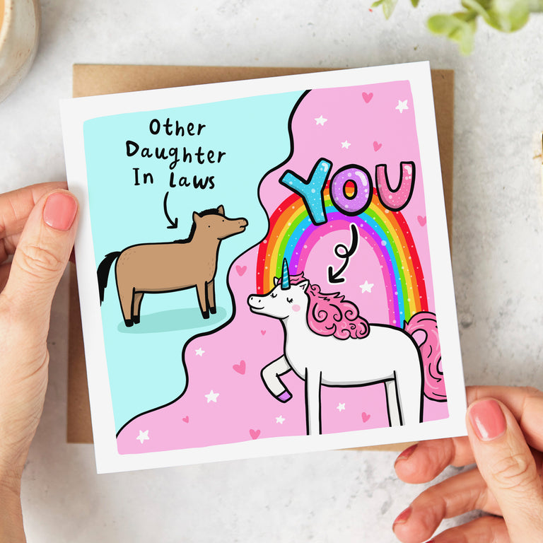 Daughter in Law Unicorn Birthday Card