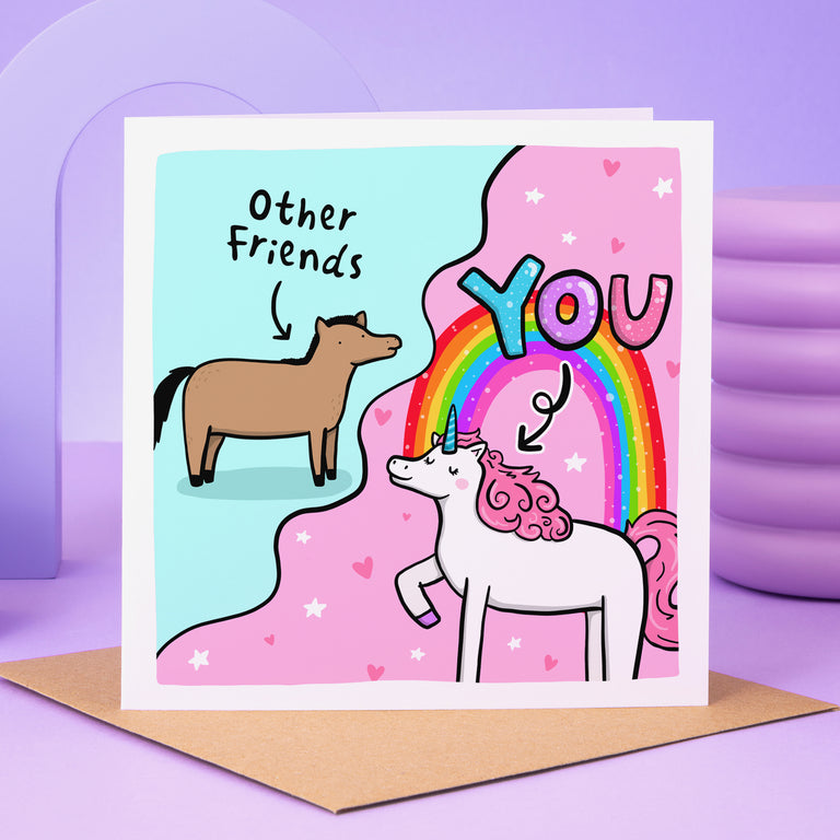Friend Unicorn Birthday Card