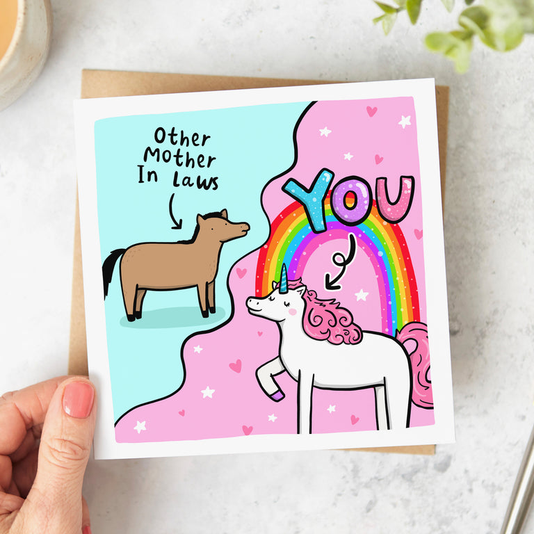 Mother in Law Unicorn Birthday Card