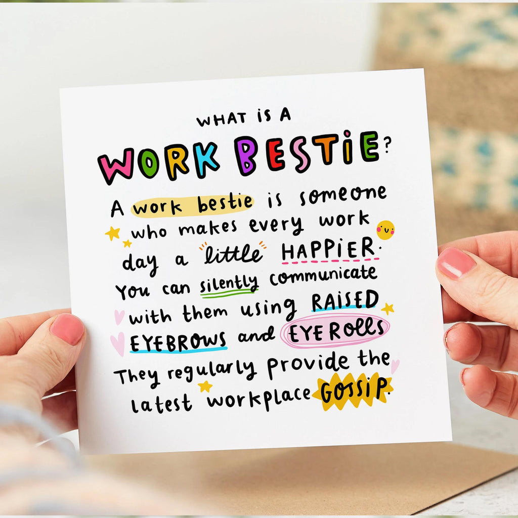 Work Bestie Bundle | Funny Mug, Coaster & Card for Colleague