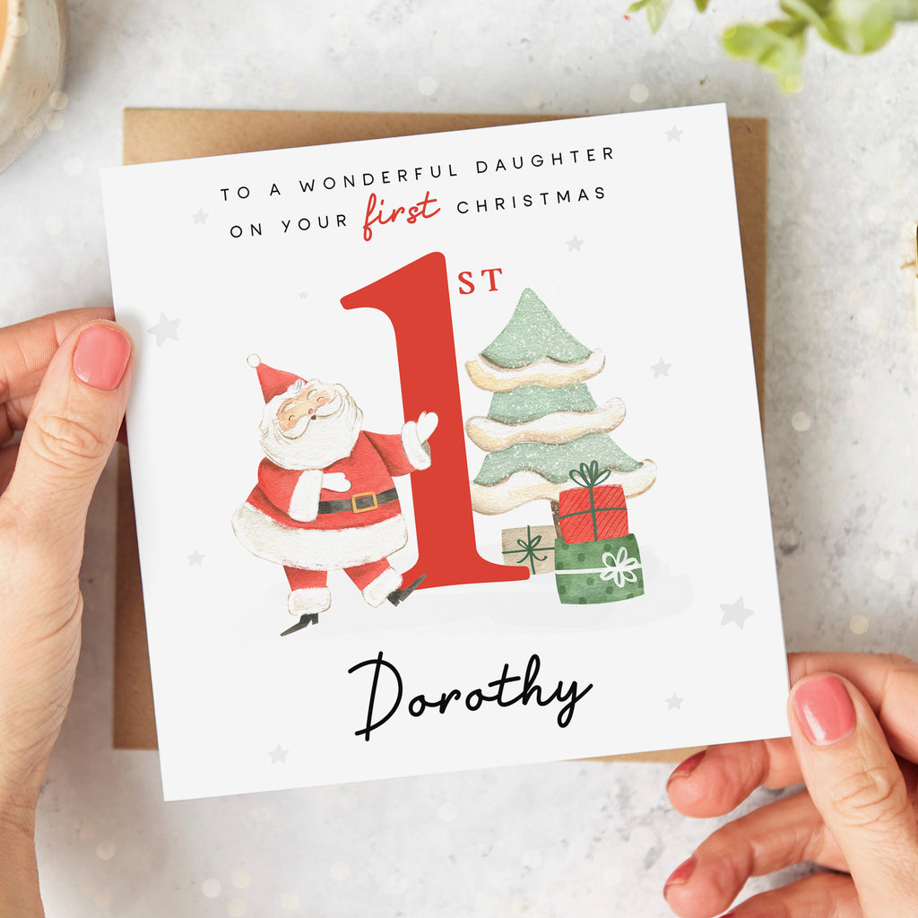 Daughter Wonderful 1st Christmas Card