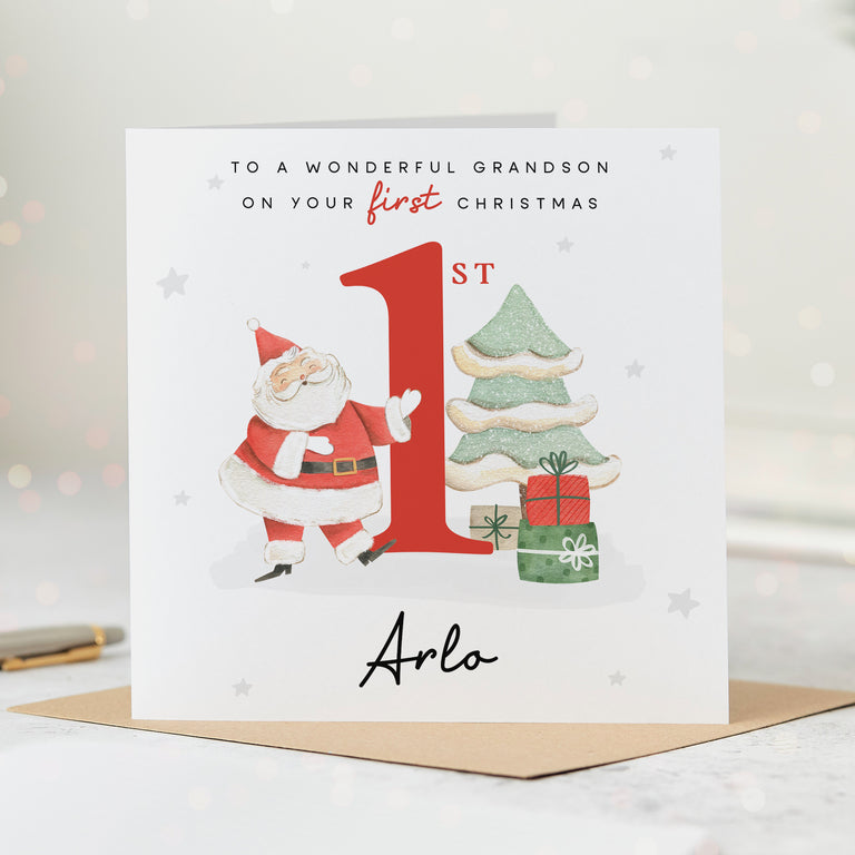 Grandson Wonderful 1st Christmas Card