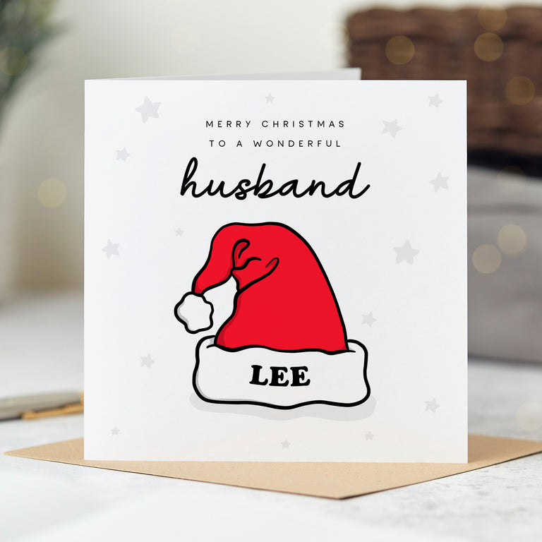 Husband Wonderful Personalised Christmas Card