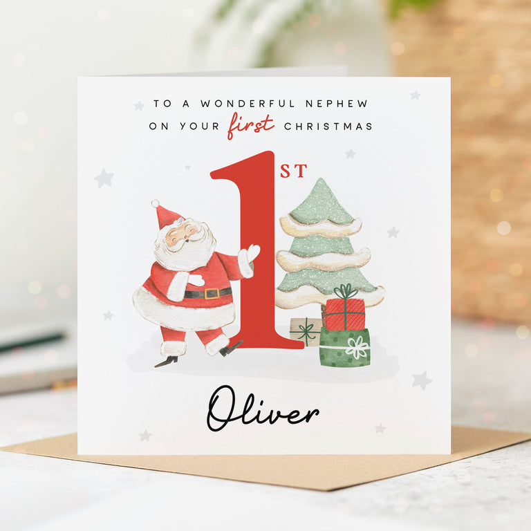 Nephew Wonderful 1st Christmas Card