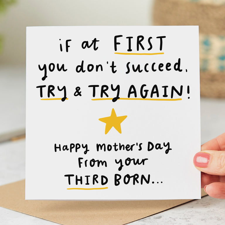 From Your Third Born Mother's Day Card