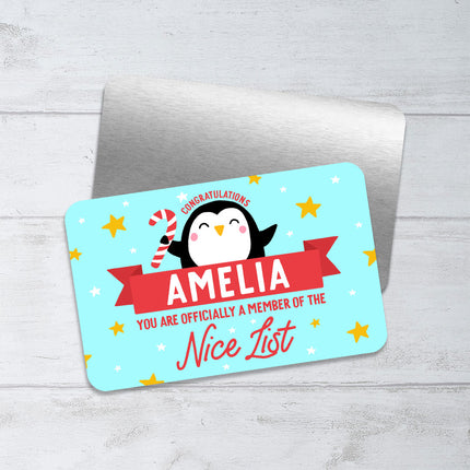 Personalised Wallet Card Nice List - Arrow Gift Co