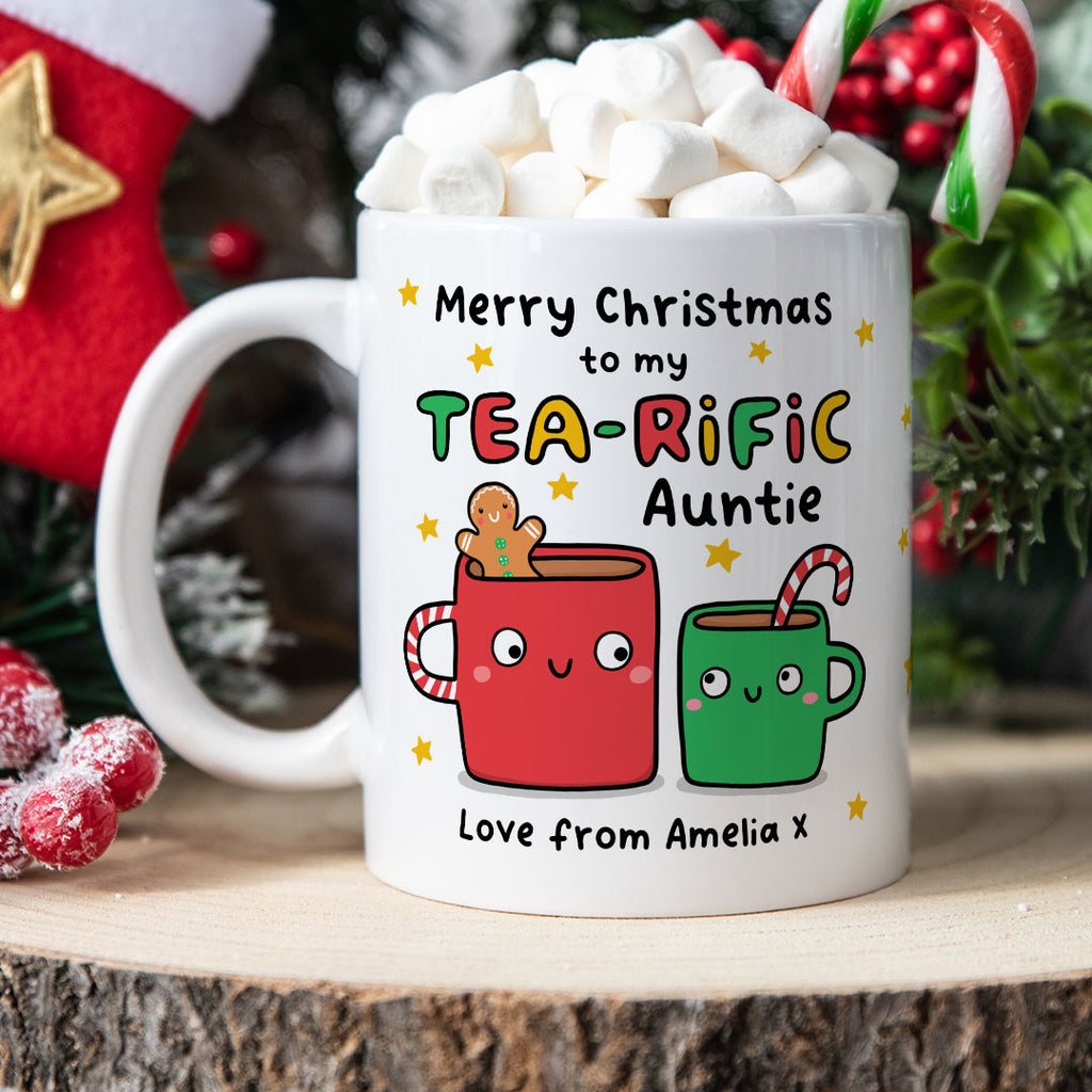 Personalised Christmas Mug - Tea-Rific