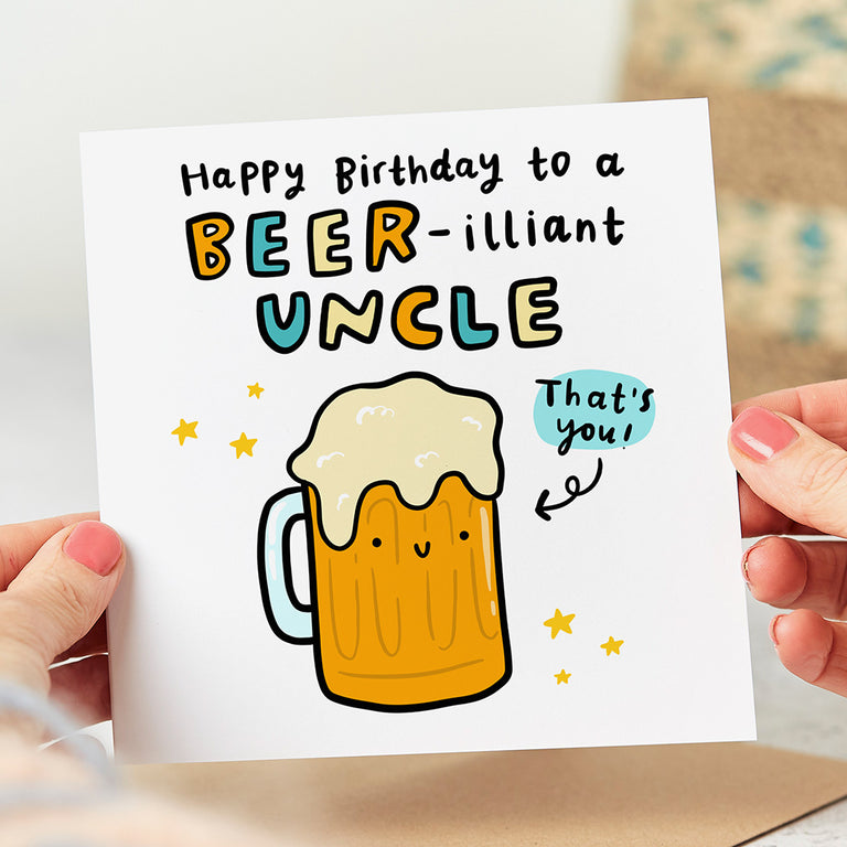 Beer-illiant Uncle Birthday Card