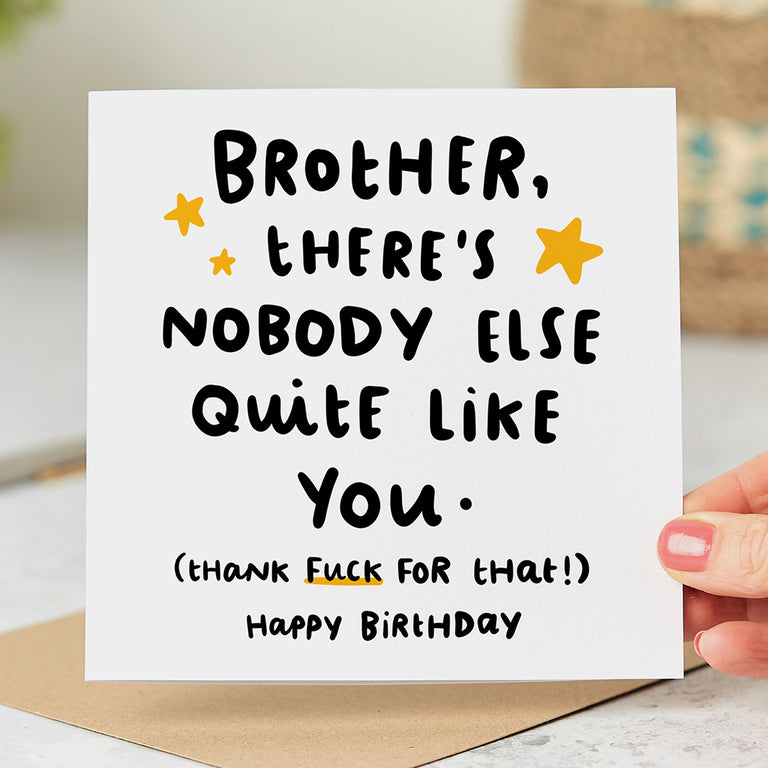 Brother Nobody Like You Birthday Card