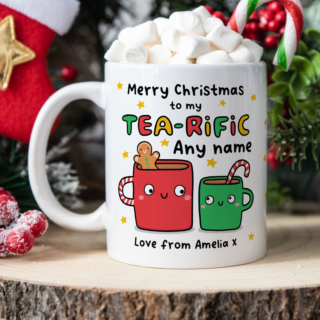 Personalised Christmas Mug - Tea-Rific