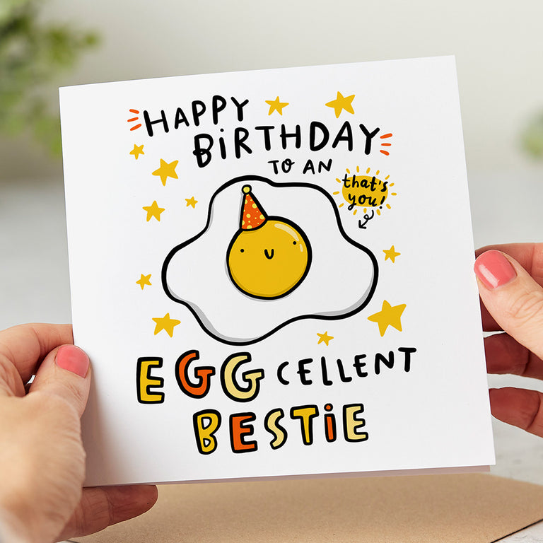 Eggcellent Bestie Birthday Card