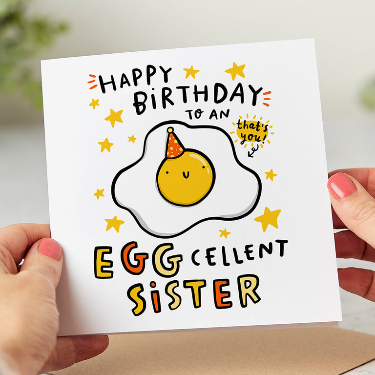 Eggcellent Sister Birthday Card