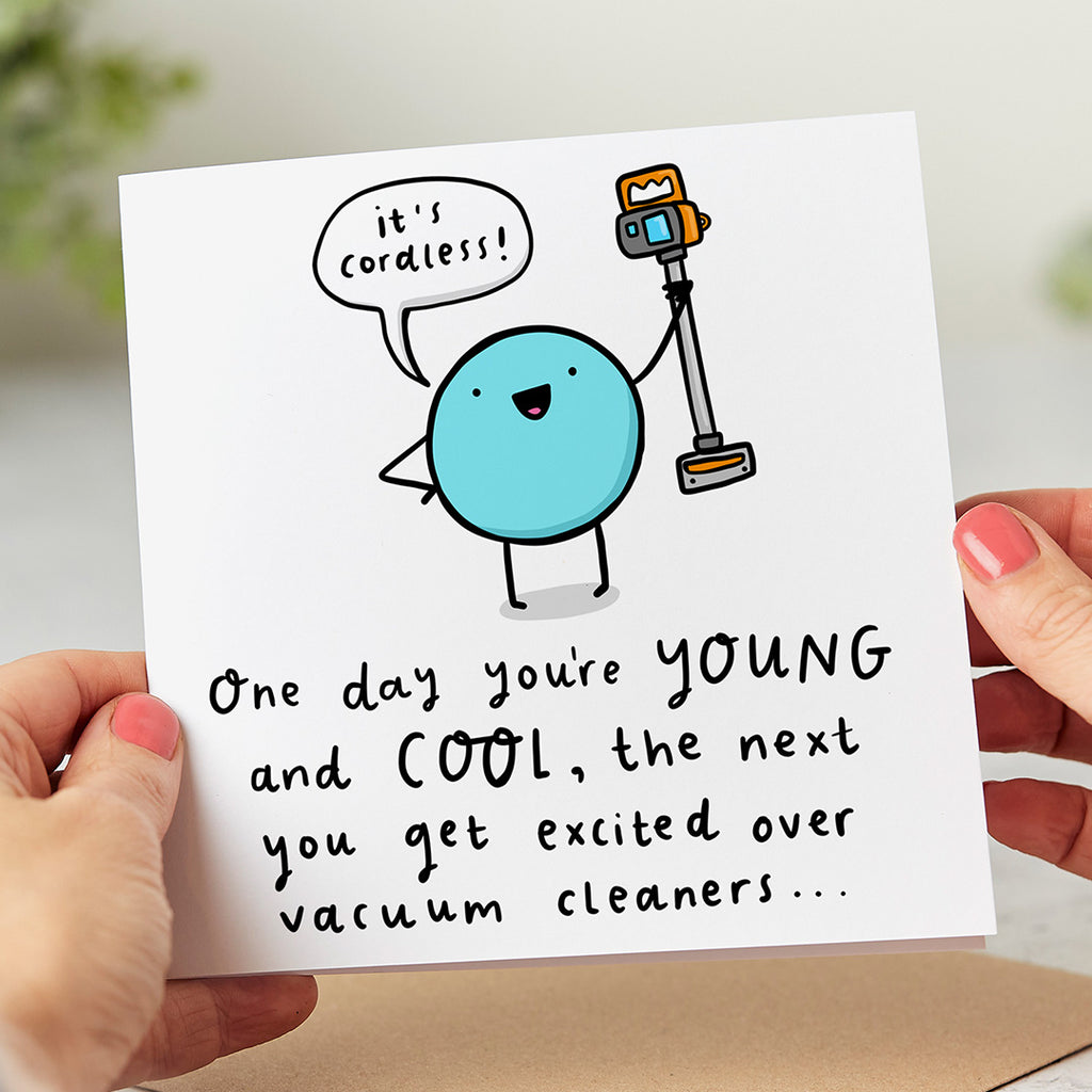 Excited Over Vacuum Cleaners Birthday Card