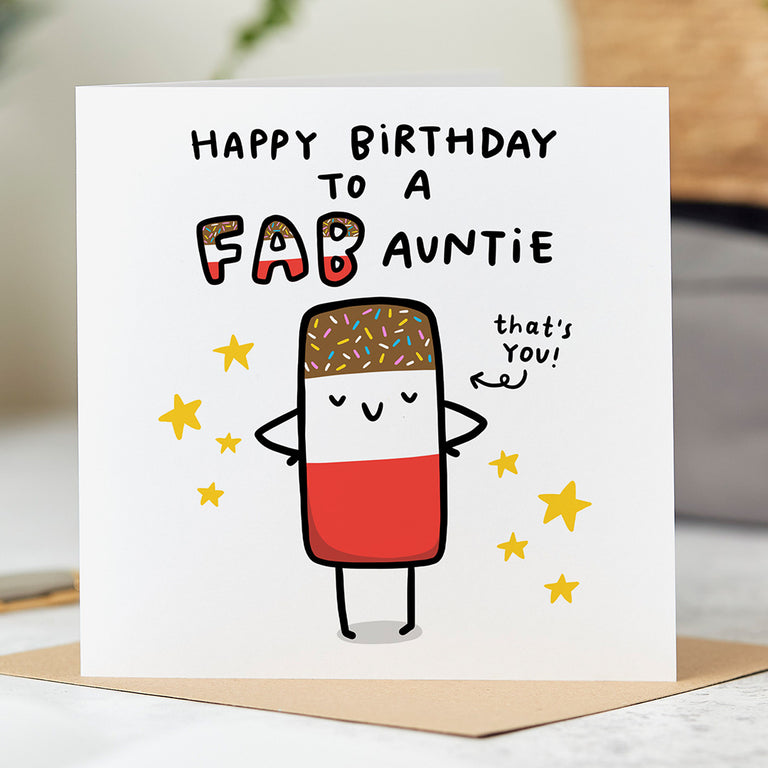Fab Auntie Birthday Card