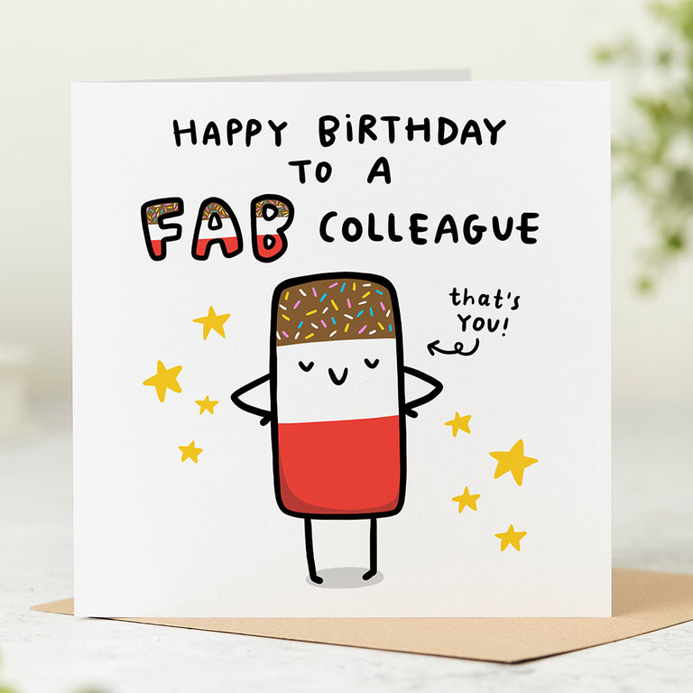 Fab Colleague Birthday Card