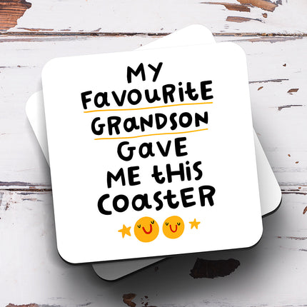 From Your Favourite Grandson Coaster - Arrow Gift Co