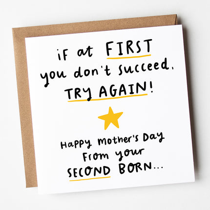 From Your Second Born Mother's Day Card - Arrow Gift Co