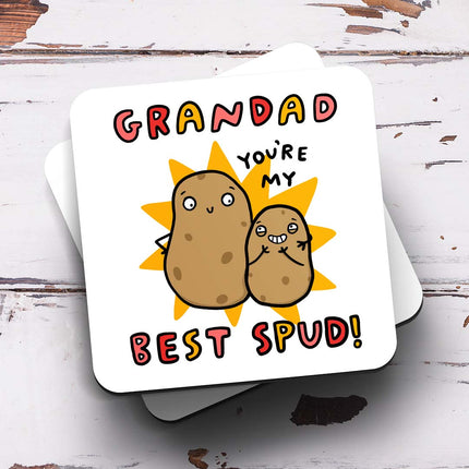 Grandad You're My Best Spud Coaster - Arrow Gift Co
