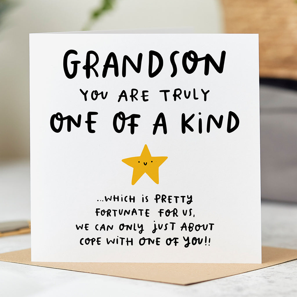 Grandson One Of A Kind Birthday Card