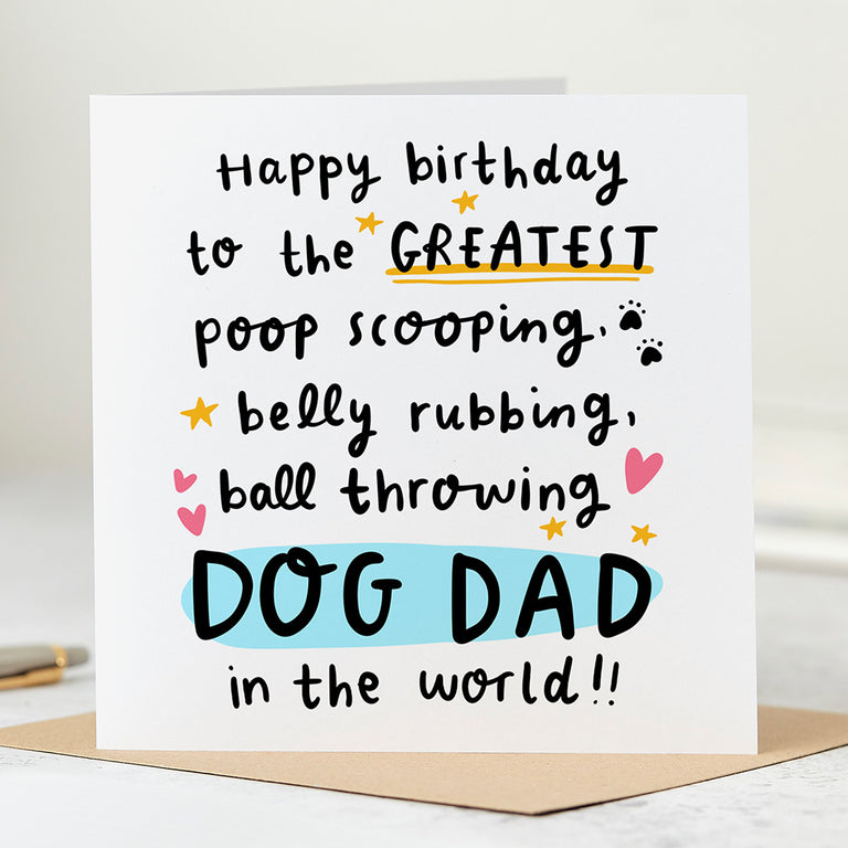 Greatest Dog Dad Birthday Card