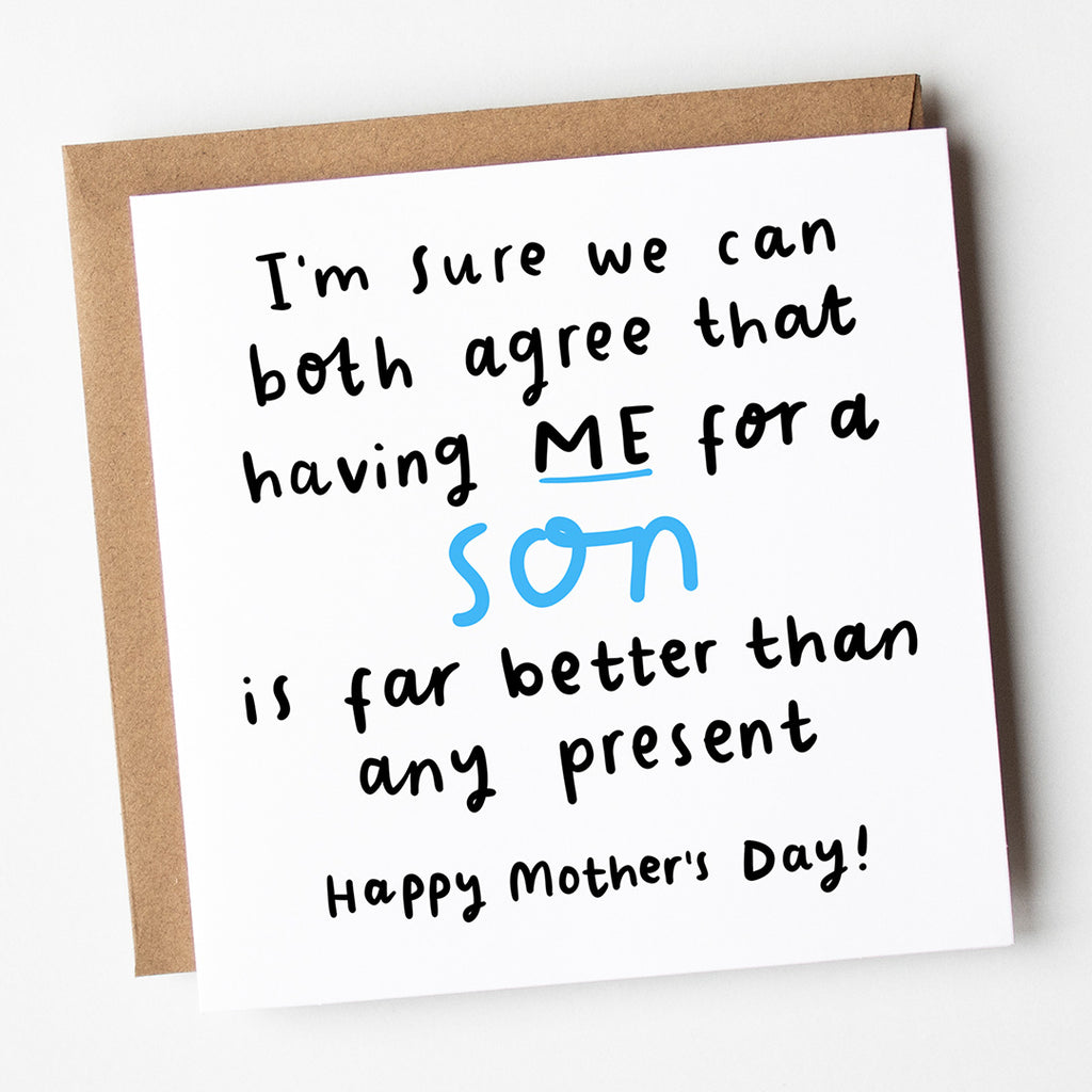 Son Better Than Any Present Mother's Day Card