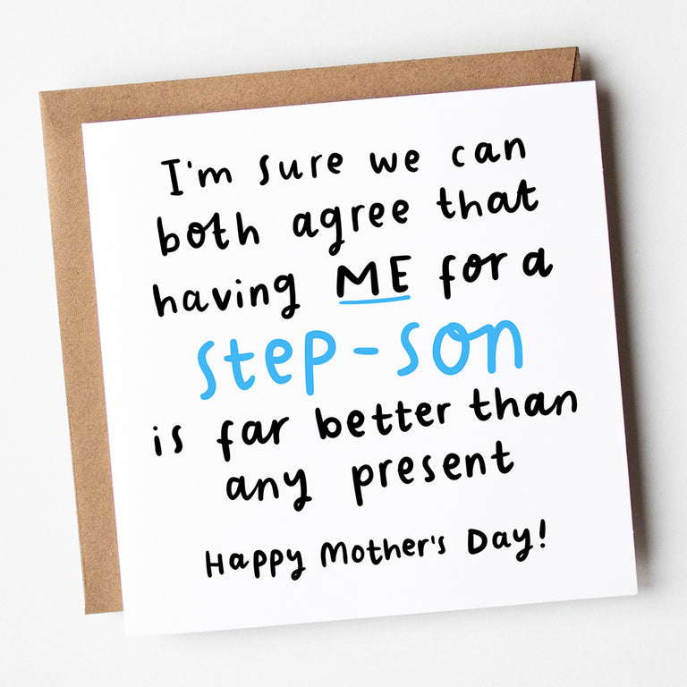 Step Son Better Than Any Present Mother's Day Card