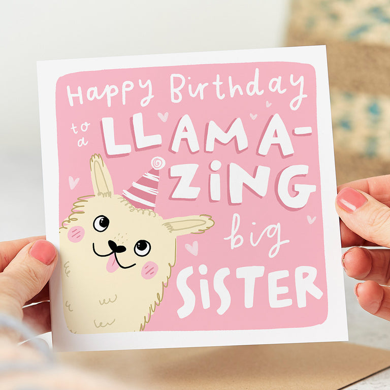 Llamazing Big Sister Birthday Card