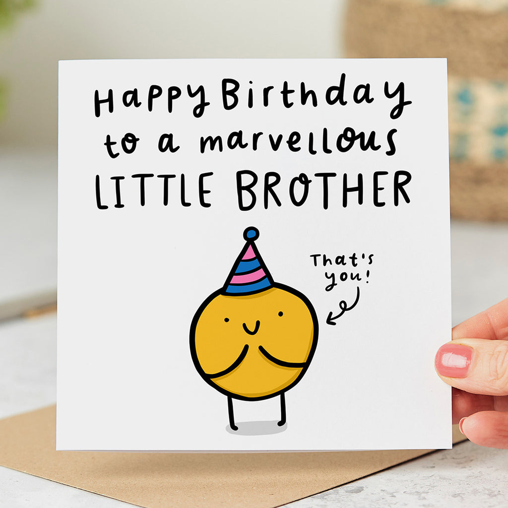 Marvellous Little Brother Birthday Card