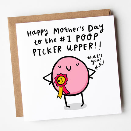 Number One Poop Picker Upper Mother's Day Card - Arrow Gift Co