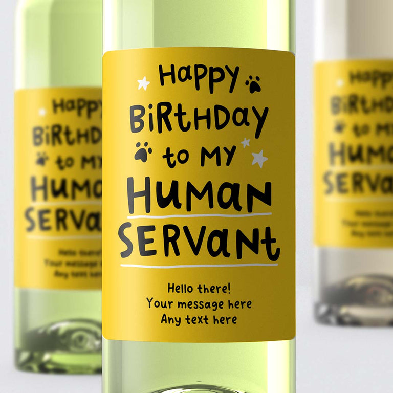 Personalised Wine Label - My Human Servant
