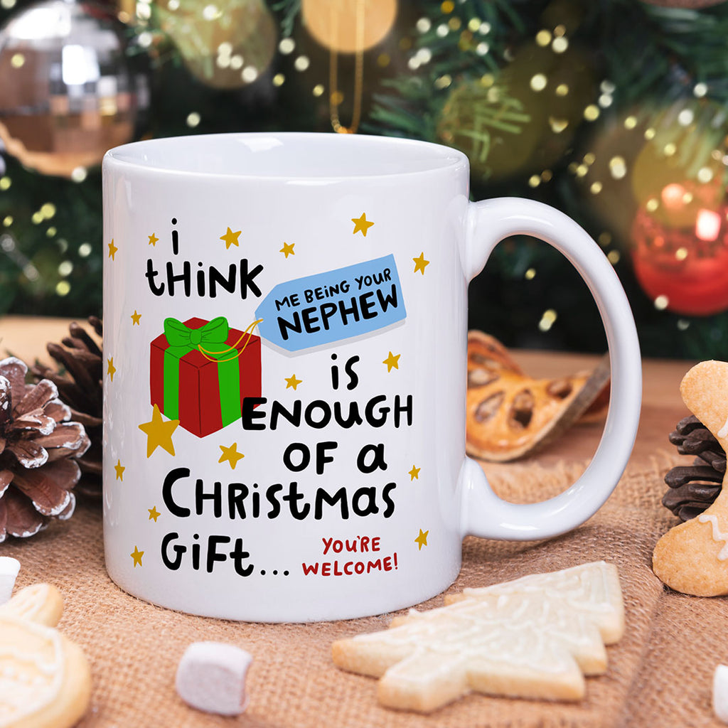 Personalised Christmas Mug - Nephew Enough