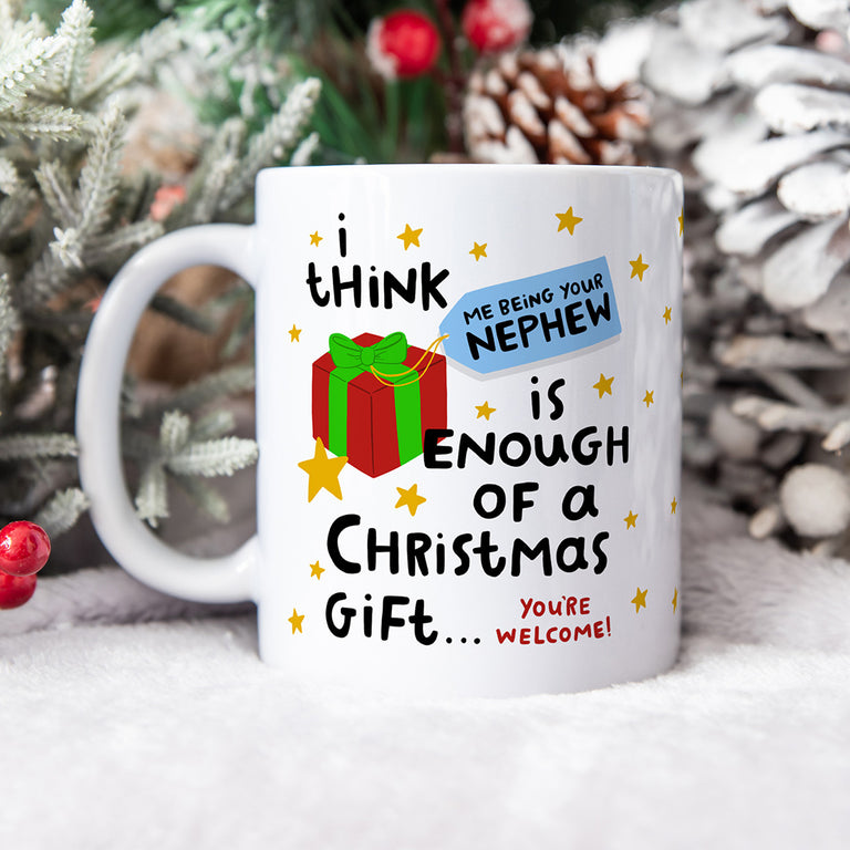 Personalised Christmas Mug - Nephew Enough
