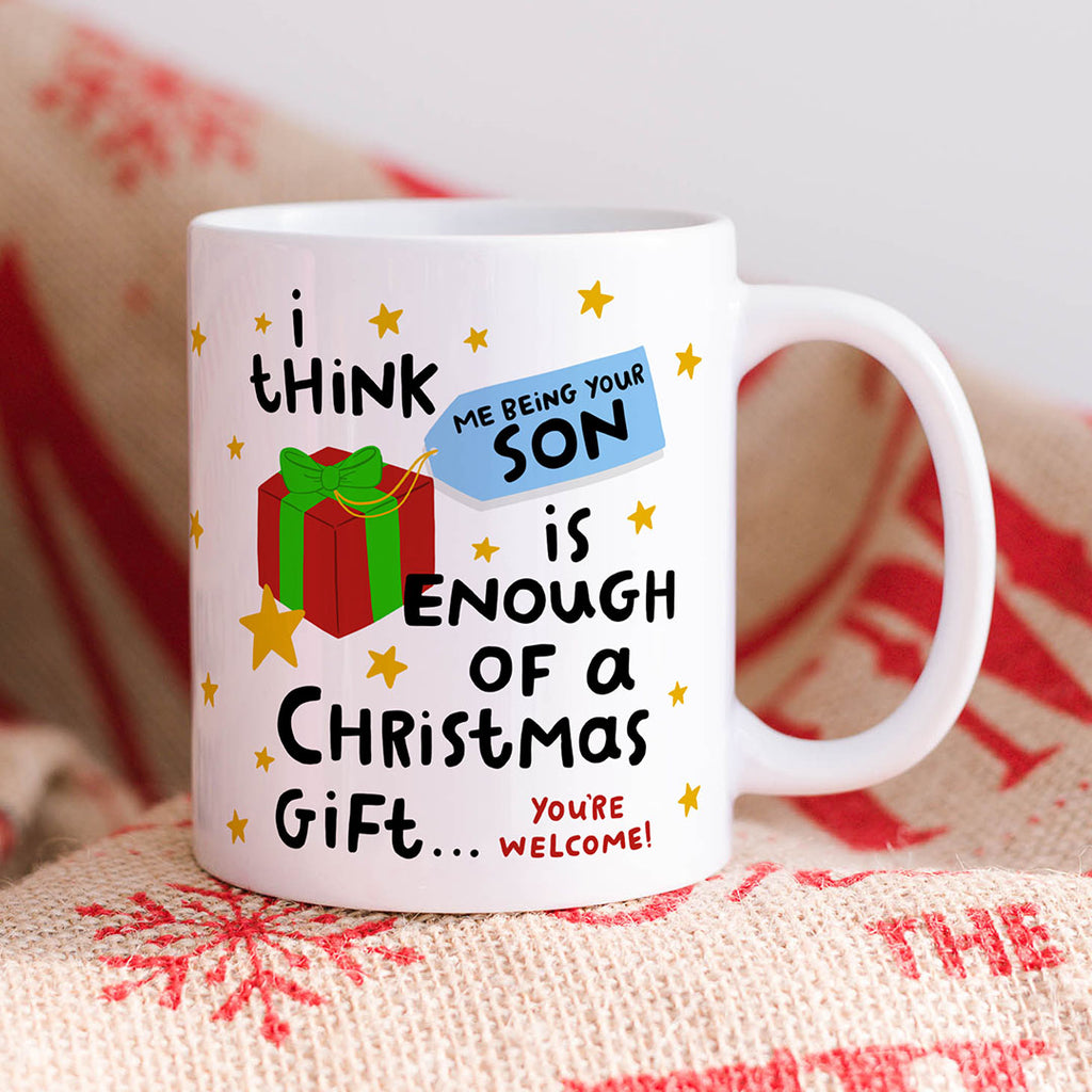 Personalised Christmas Mug - Son Enough