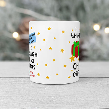 Personalised Christmas Mug - Being Your Son-In-Law Is Enough Of A Gift - Arrow Gift Co