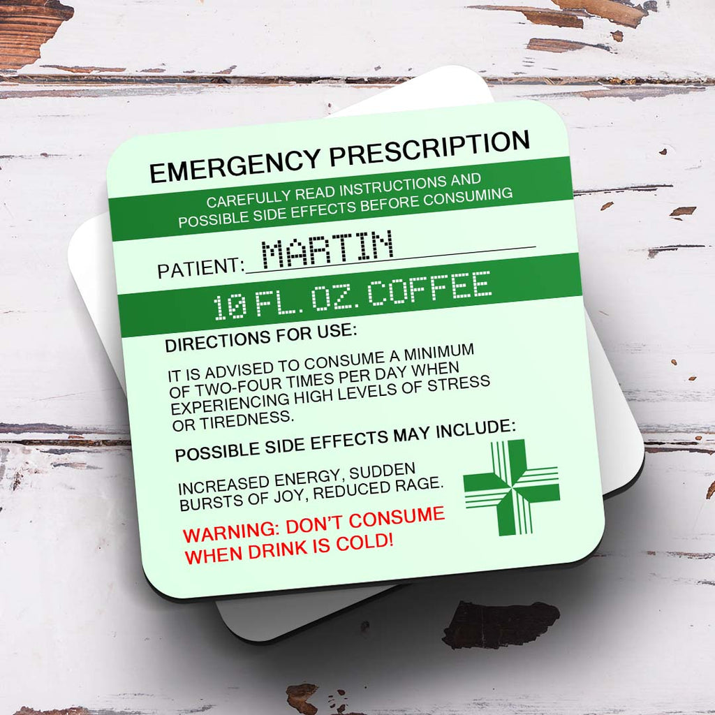 Personalised Coaster - Prescription Coffee