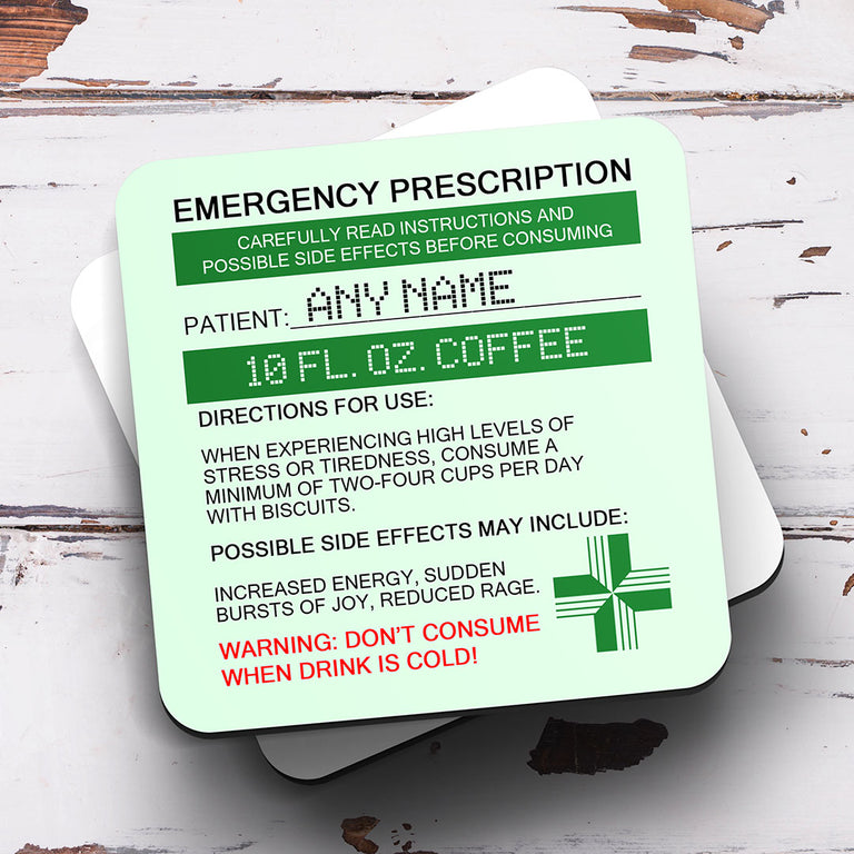Personalised Coaster - Prescription Coffee