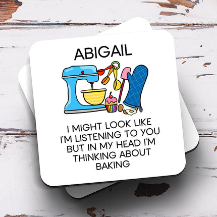 Thinking About Baking Personalised Coaster - Arrow Gift Co