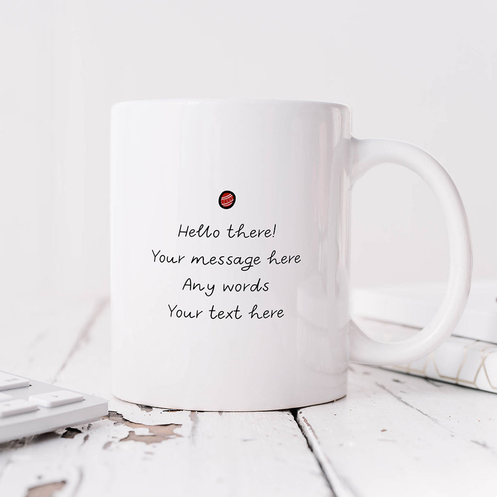 Personalised Mug - Cricket Thinking About