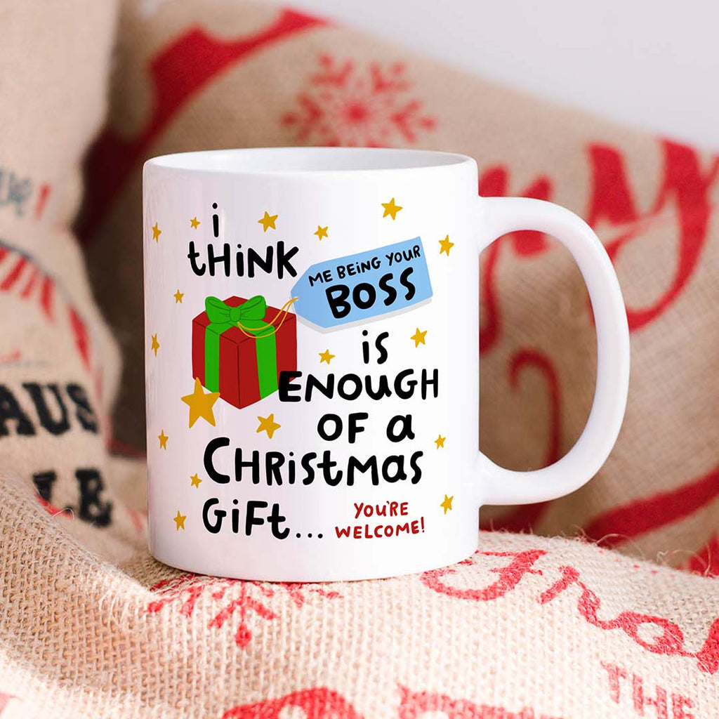 Personalised Christmas Mug - Boss Enough