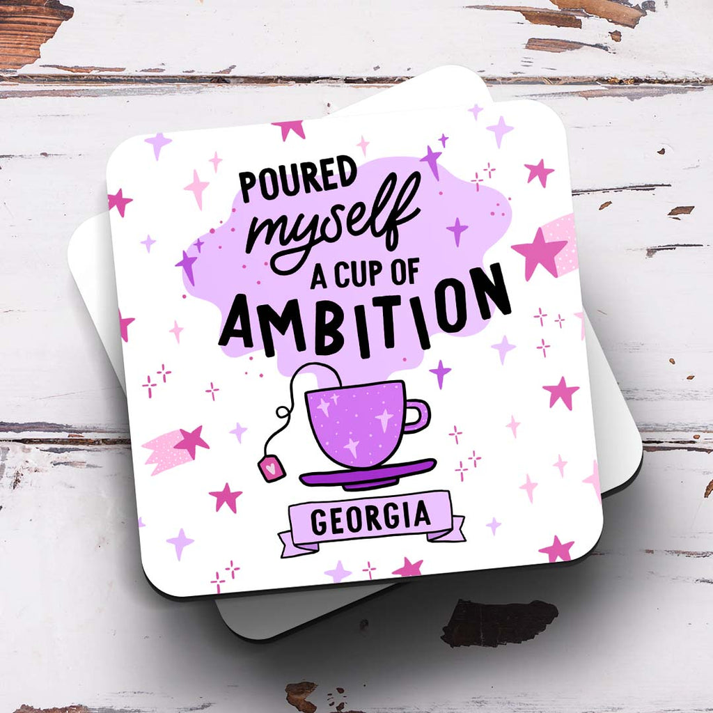 Personalised Coaster - Cup Of Ambition