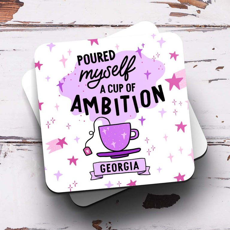 Personalised Coaster - Cup Of Ambition