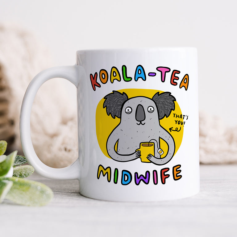Personalised Mug - Midwife Koala Tea