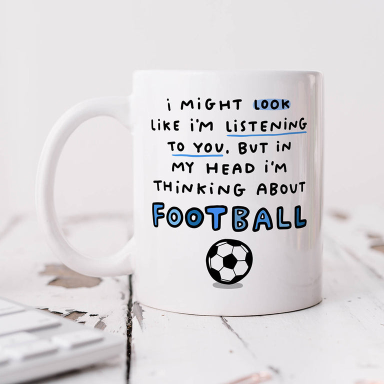 Personalised Mug - Football Thinking About