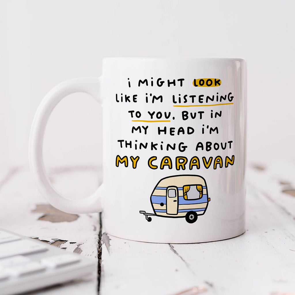 Personalised Mug - Caravan Thinking About