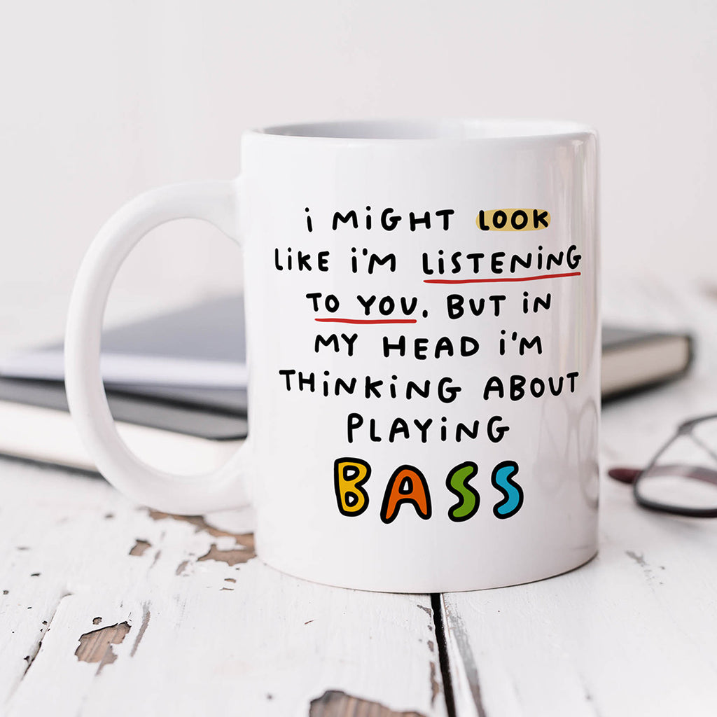 Personalised Mug - Bass Thinking About