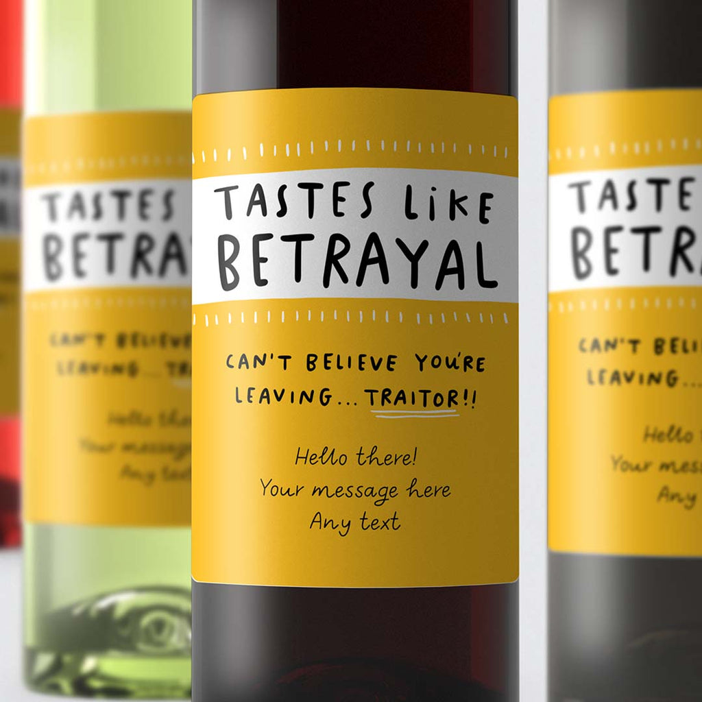 Personalised Wine Label - Betrayal
