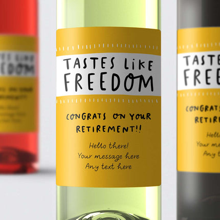 Tastes Like Freedom Personalised Wine Label - Arrow Gift Co