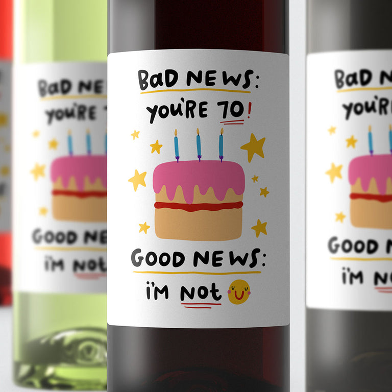 Seventy Bad News Wine Label