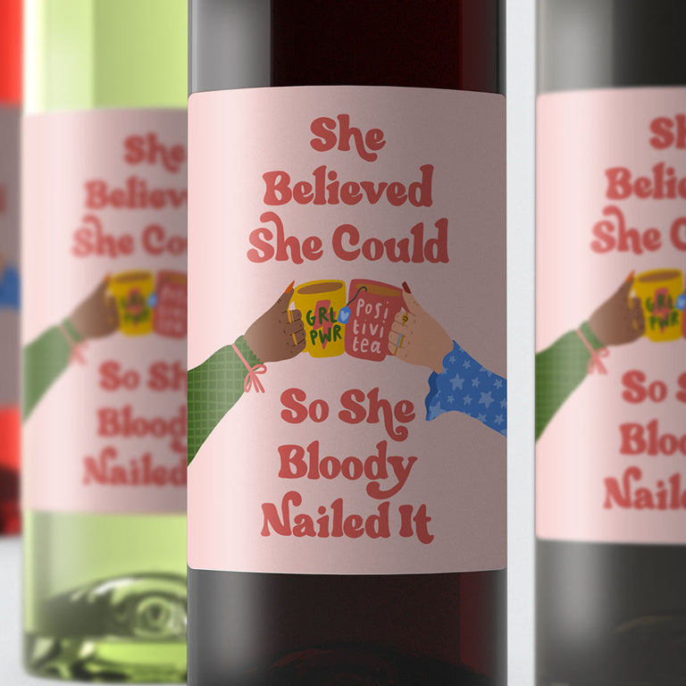 She Believed Wine Label
